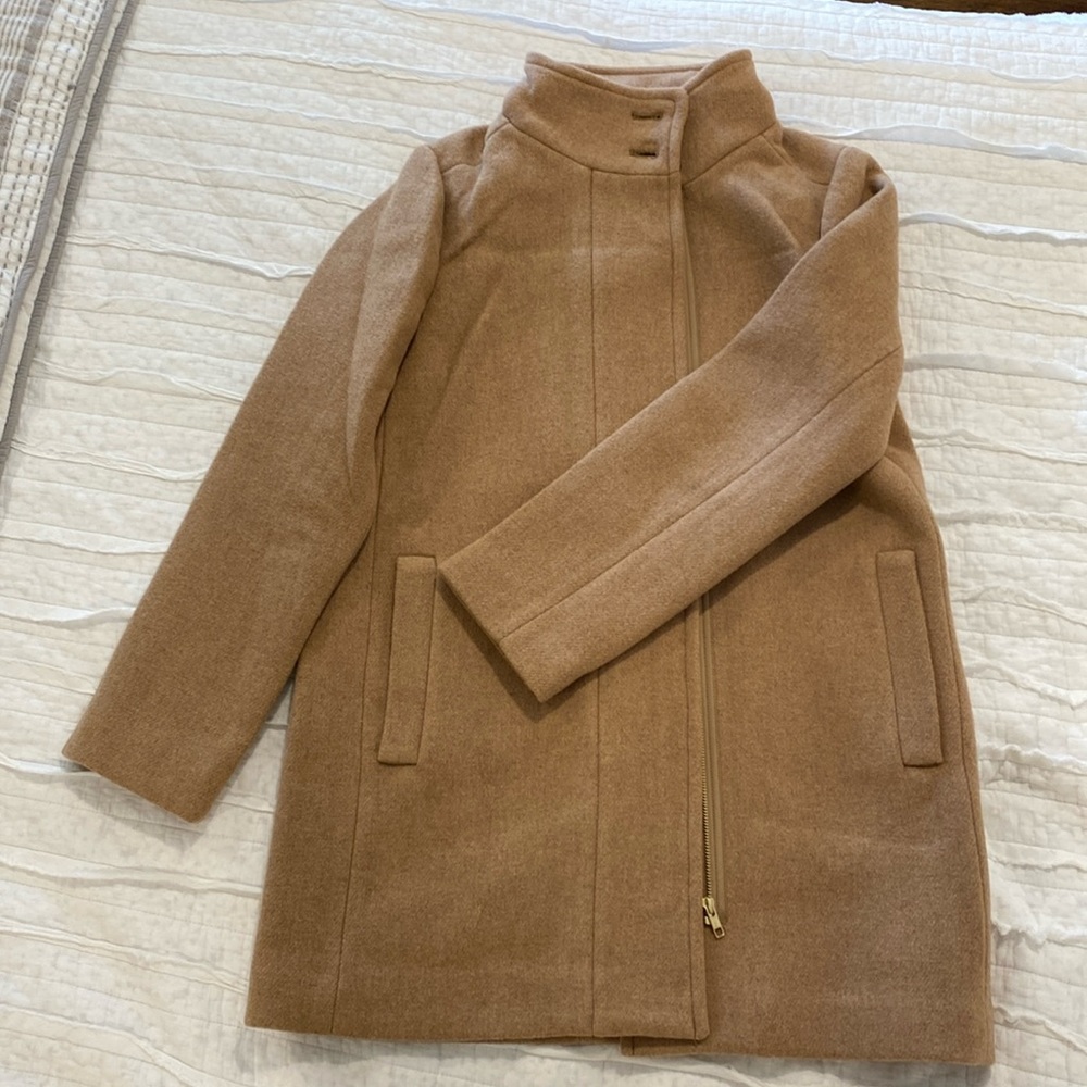 J Crew women’s button neck city coat
